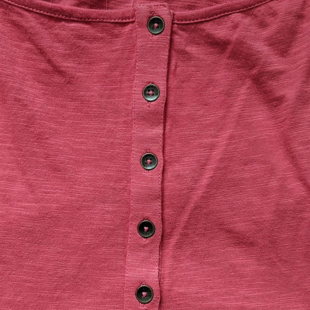 Roxy Havasu Slub Pink Cotton Jersey Top - Picture 3 of 5